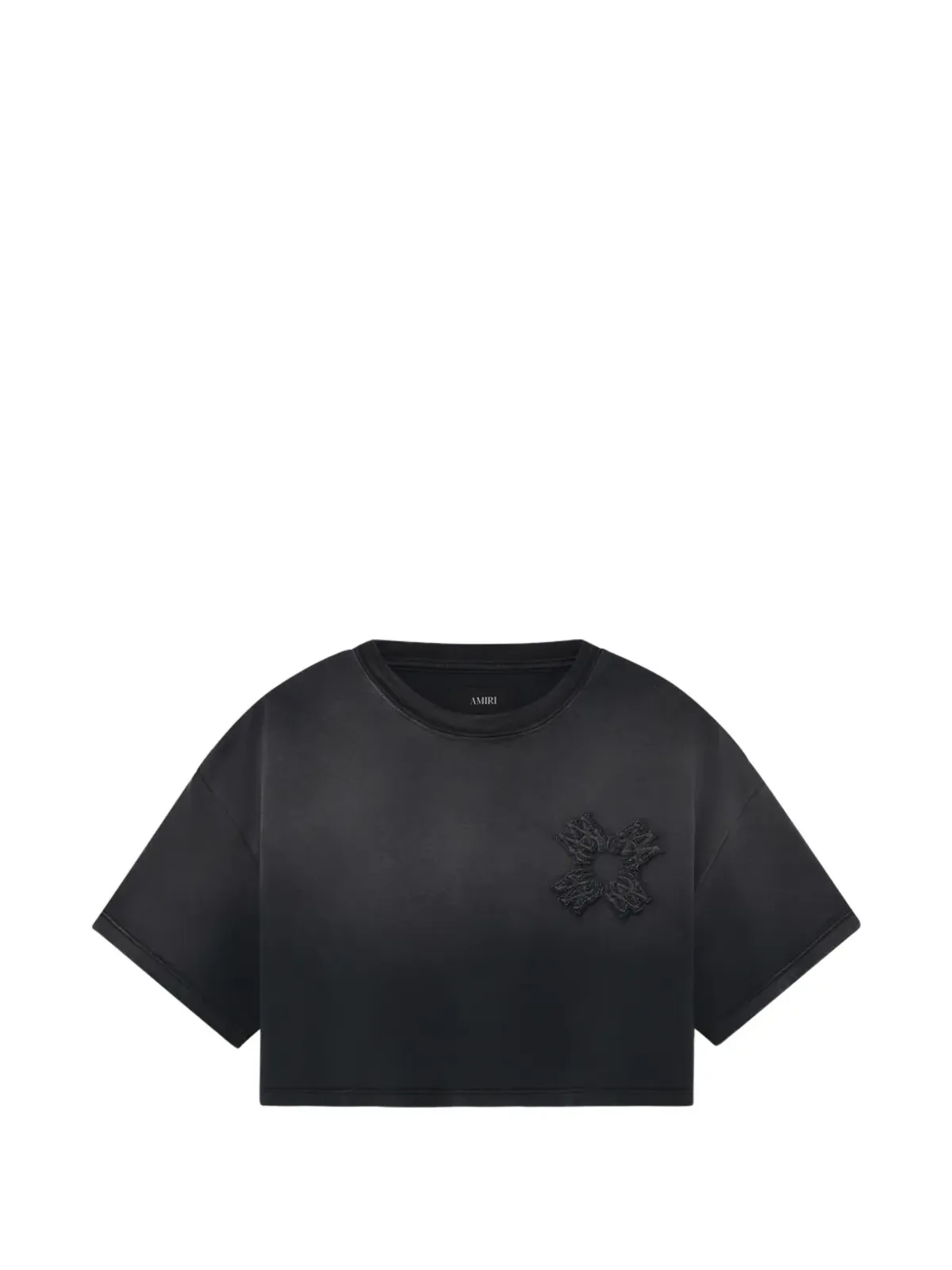AMIRI クアッドクロップドTシャツ ブラック - 画像1