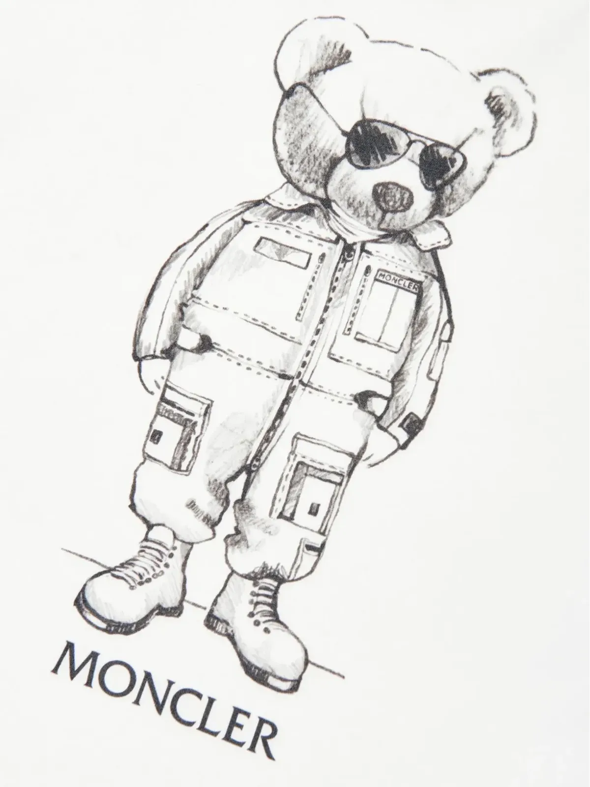 Moncler Enfant サーフプリント コットンTシャツ - 画像3