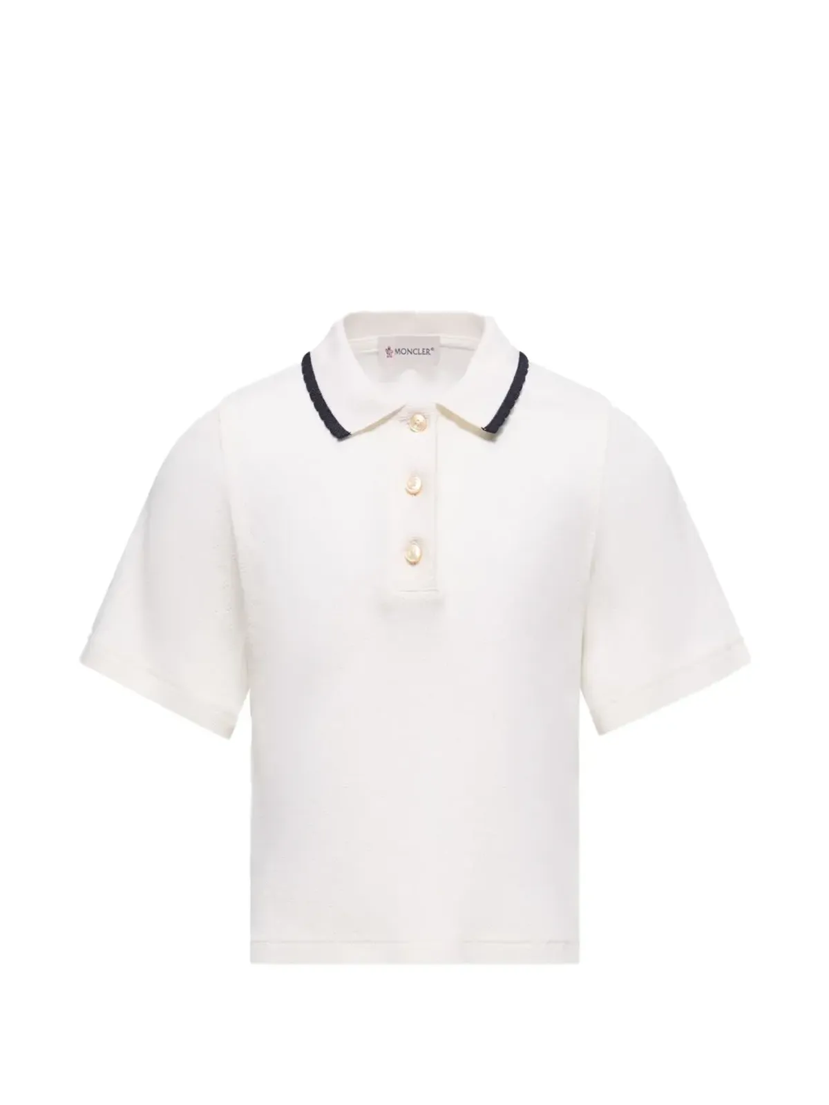 Moncler Enfant テクスチャードトリム ポロシャツ - Neutrals - 画像1