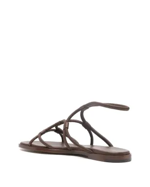 Gianvito Rossi トゥボラーレ・ストラップ・サンダル - ブラウン - サムネイル3