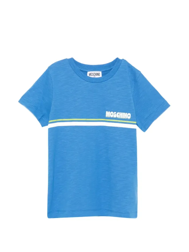 Moschino Kids Moschino Kids ストライプTシャツ - ブルーの商品画像