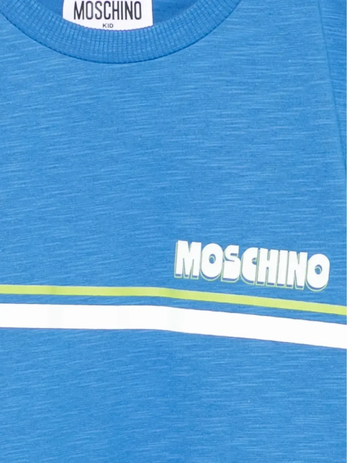 Moschino Kids ストライプTシャツ - ブルー - 画像3