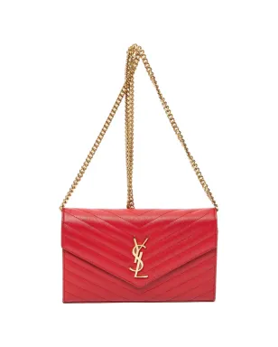 Saint Laurent ビンテージ Cassandre チェヴォロン柄 クロスボディバッグ - レッド - サムネイル1
