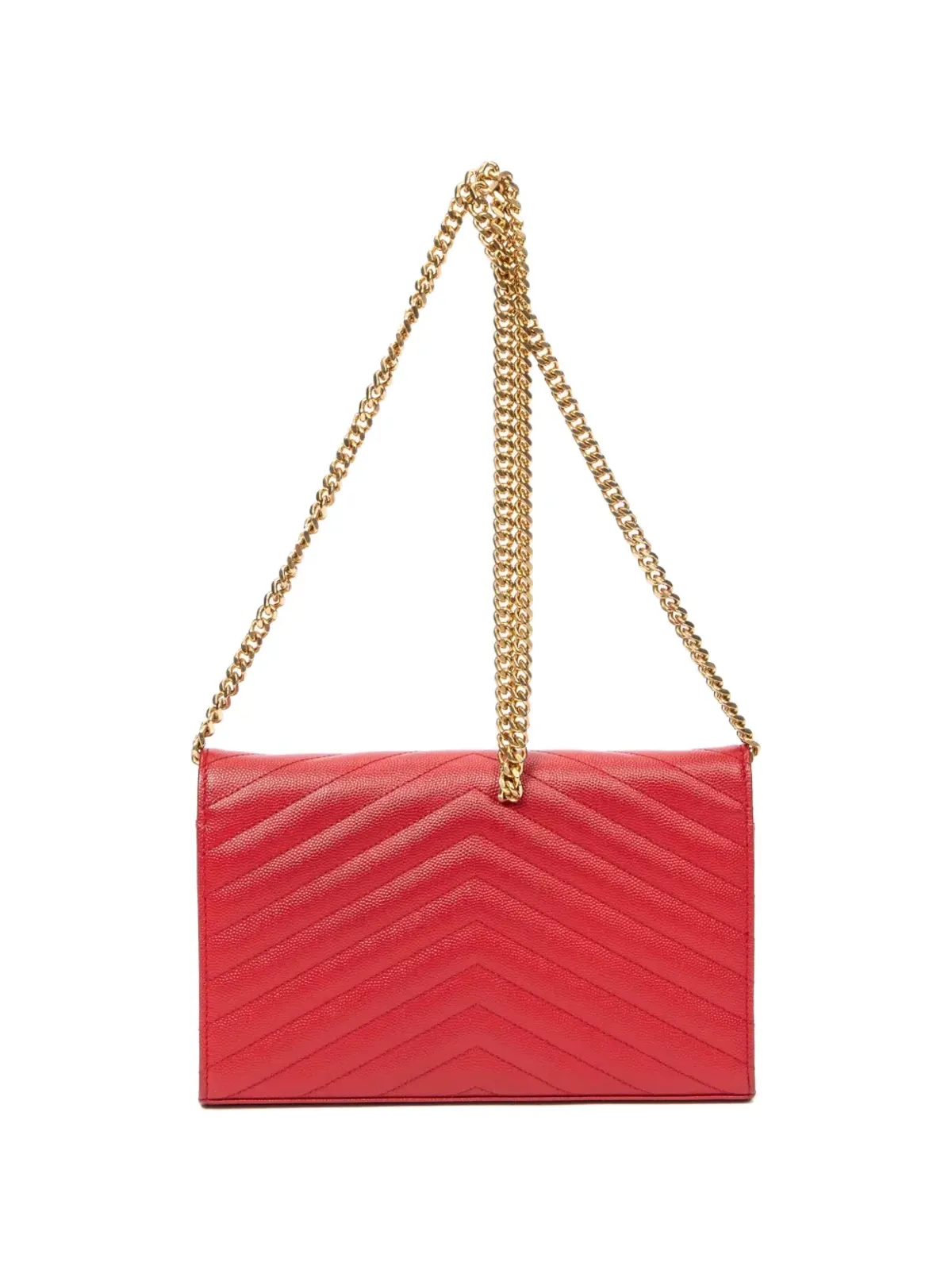 Saint Laurent ビンテージ Cassandre チェヴォロン柄 クロスボディバッグ - レッド - 画像2