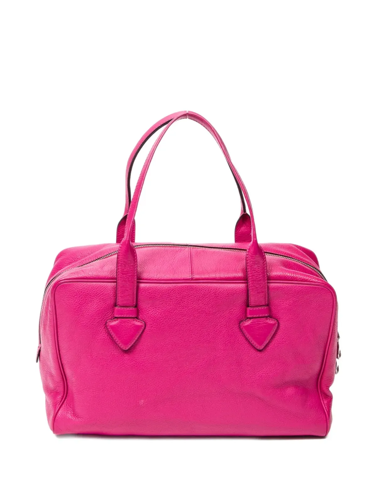 Loewe Pre-Owned ボストンレザー ロゴエンボス トートバッグ（ピンク） - 画像2