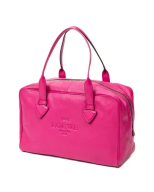 Loewe Pre-Owned ボストンレザー ロゴエンボス トートバッグ（ピンク） - サムネイル3