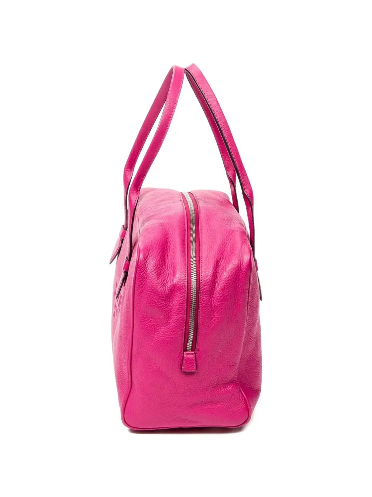Loewe Pre-Owned ボストンレザー ロゴエンボス トートバッグ（ピンク） - 画像4