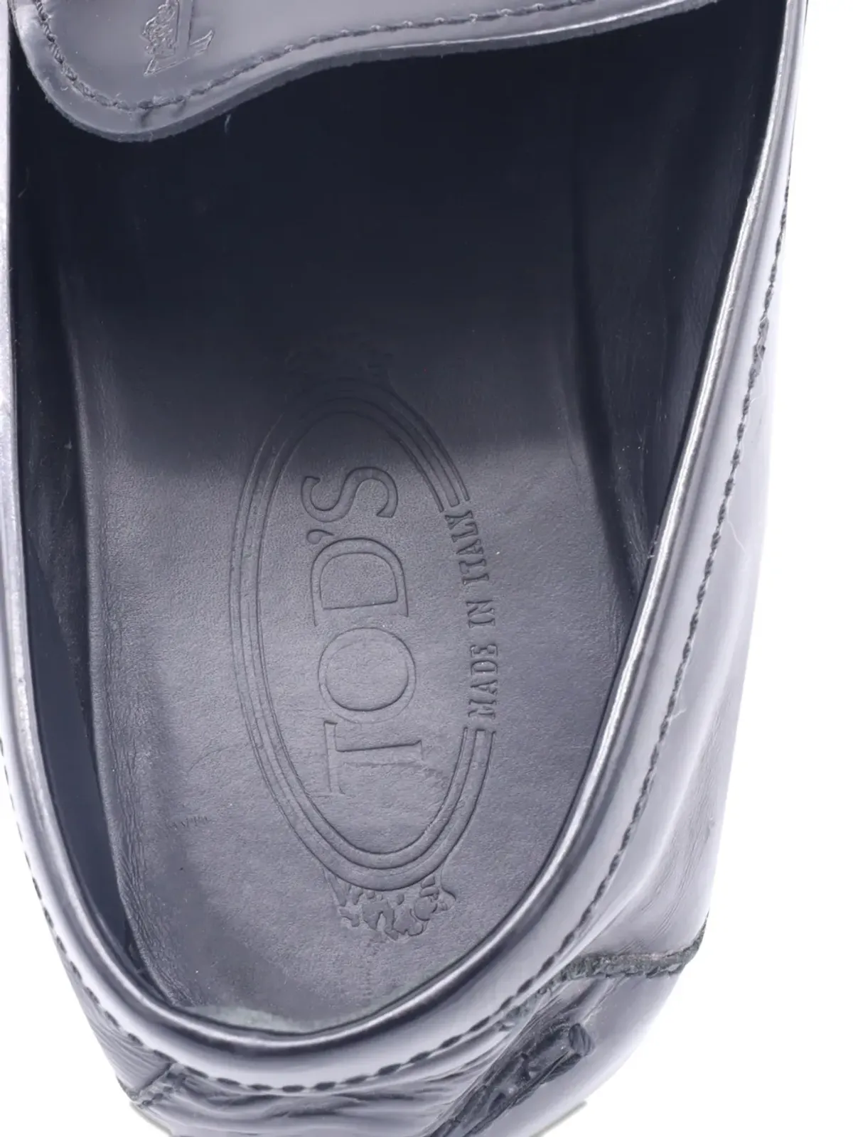 Tod's Vintage ペニーストラップレザー ローファー - ブラック - 画像5