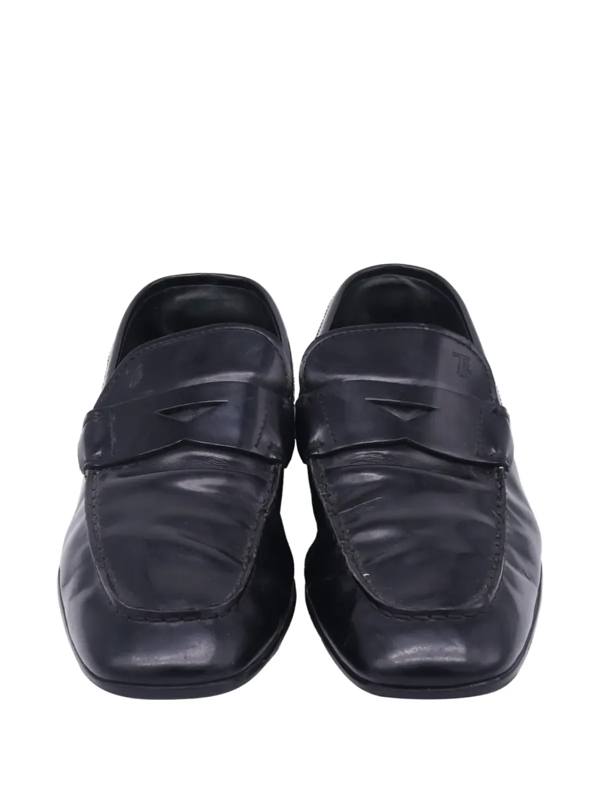 Tod's Vintage ペニーストラップレザー ローファー - ブラック - 画像2