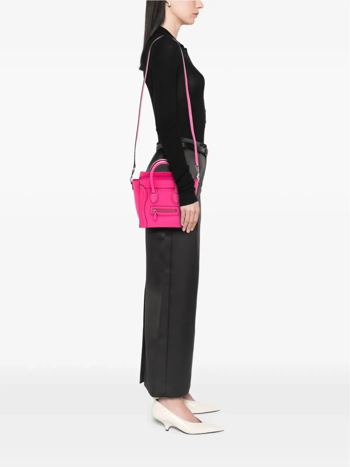 Celine Pre-Owned ナノレザー ラゲージ トート サッチェル - 画像2