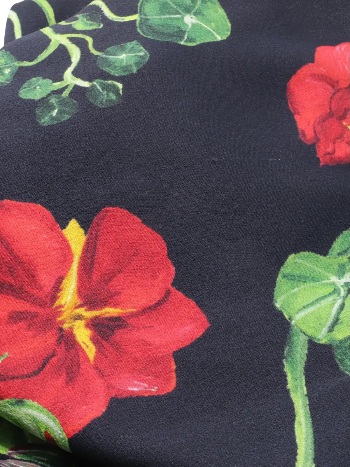 Oscar de la Renta ビンテージ ナスターチューム柄 長袖ブラウス - 画像5