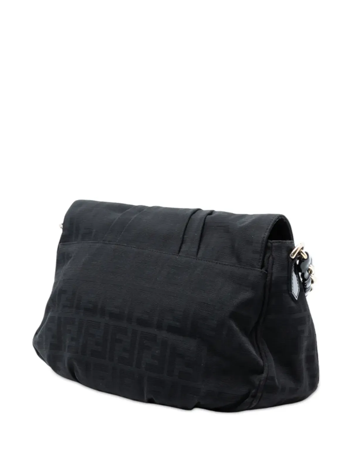 Fendi ビンテージ Zucca Canvas Mia Flap ショルダーバッグ - ブラック - 画像3