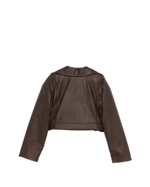 Pinko Kids チオド ベルト付きジップジャケット ブラウン - サムネイル2