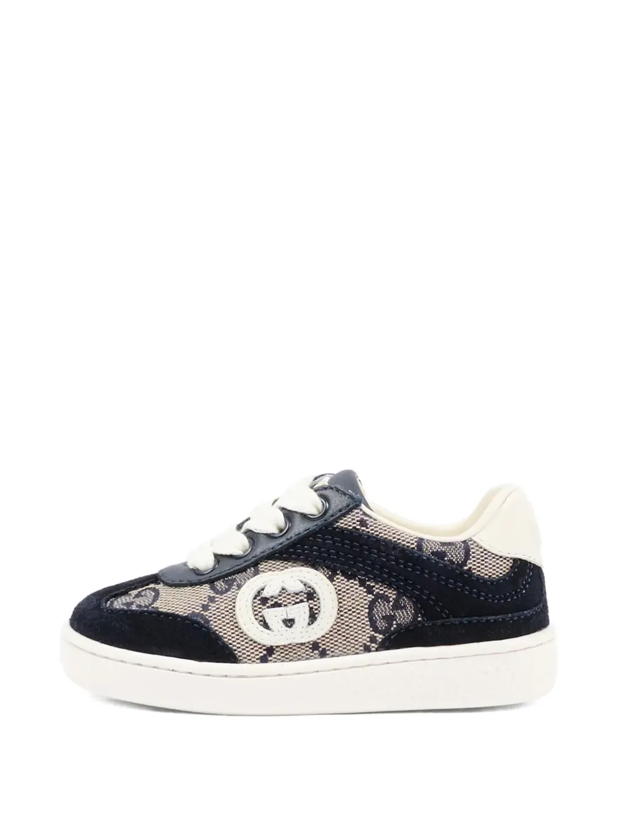 Gucci Kids logo-patch sneakers - Blue - 画像5