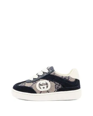 Gucci Kids logo-patch sneakers - Blue - サムネイル5