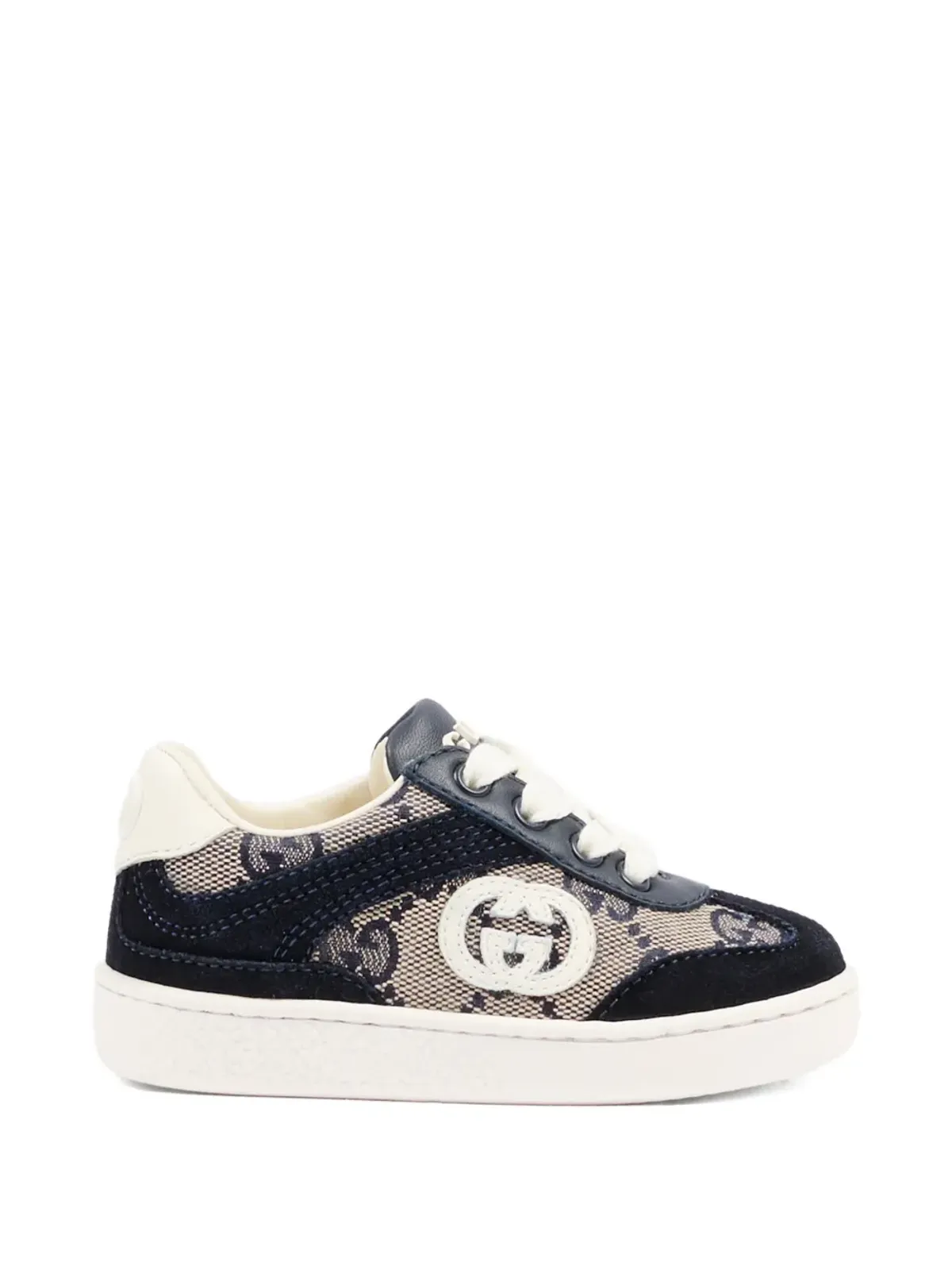 Gucci Kids logo-patch sneakers - Blue - 画像2