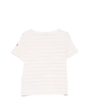 Moncler Enfant ストライプ柄Tシャツ - ホワイト - サムネイル2