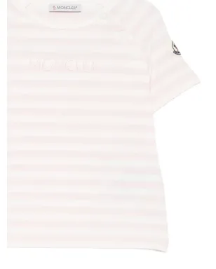 Moncler Enfant ストライプ柄Tシャツ - ホワイト - サムネイル3