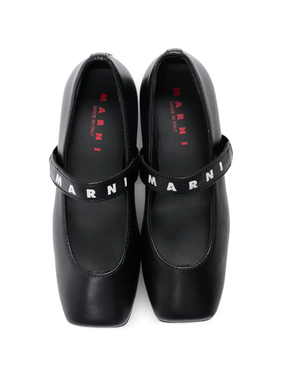 Marni Kids ロゴストラップ バレリーナ - 画像4