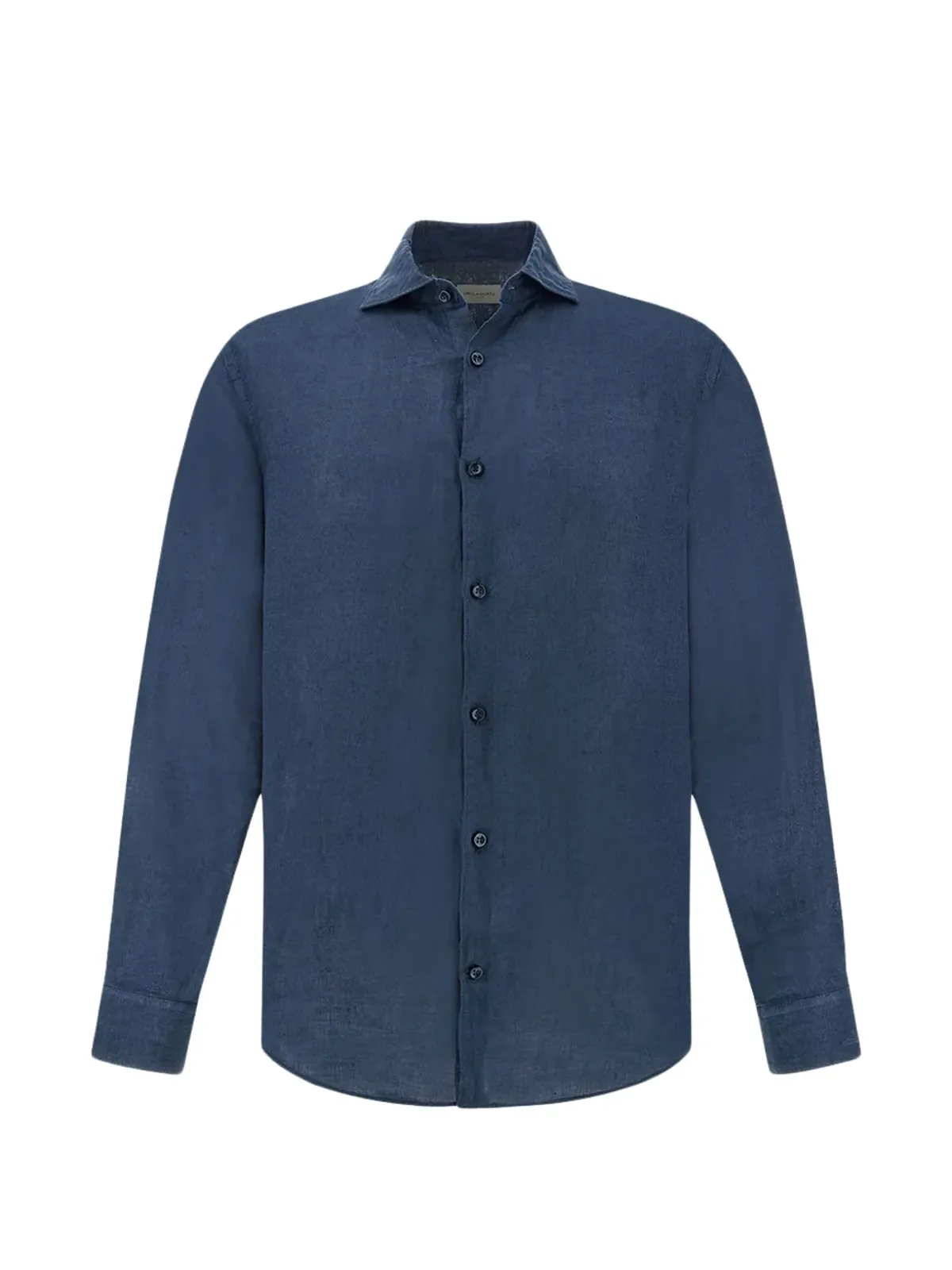 Paul & Shark ガーメントダイ リネンシャツ ブルー - 画像1