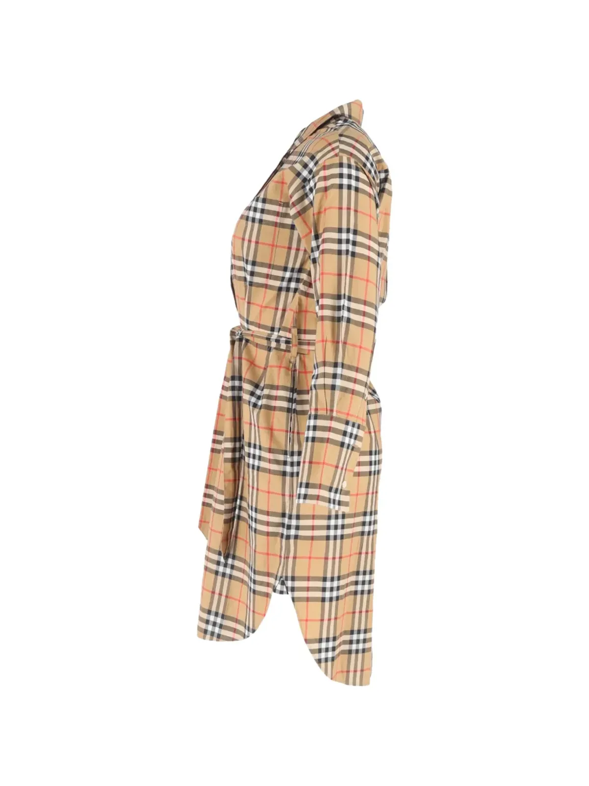 Burberry Pre-Owned チェック柄ベルト付きシャツドレス - 画像1
