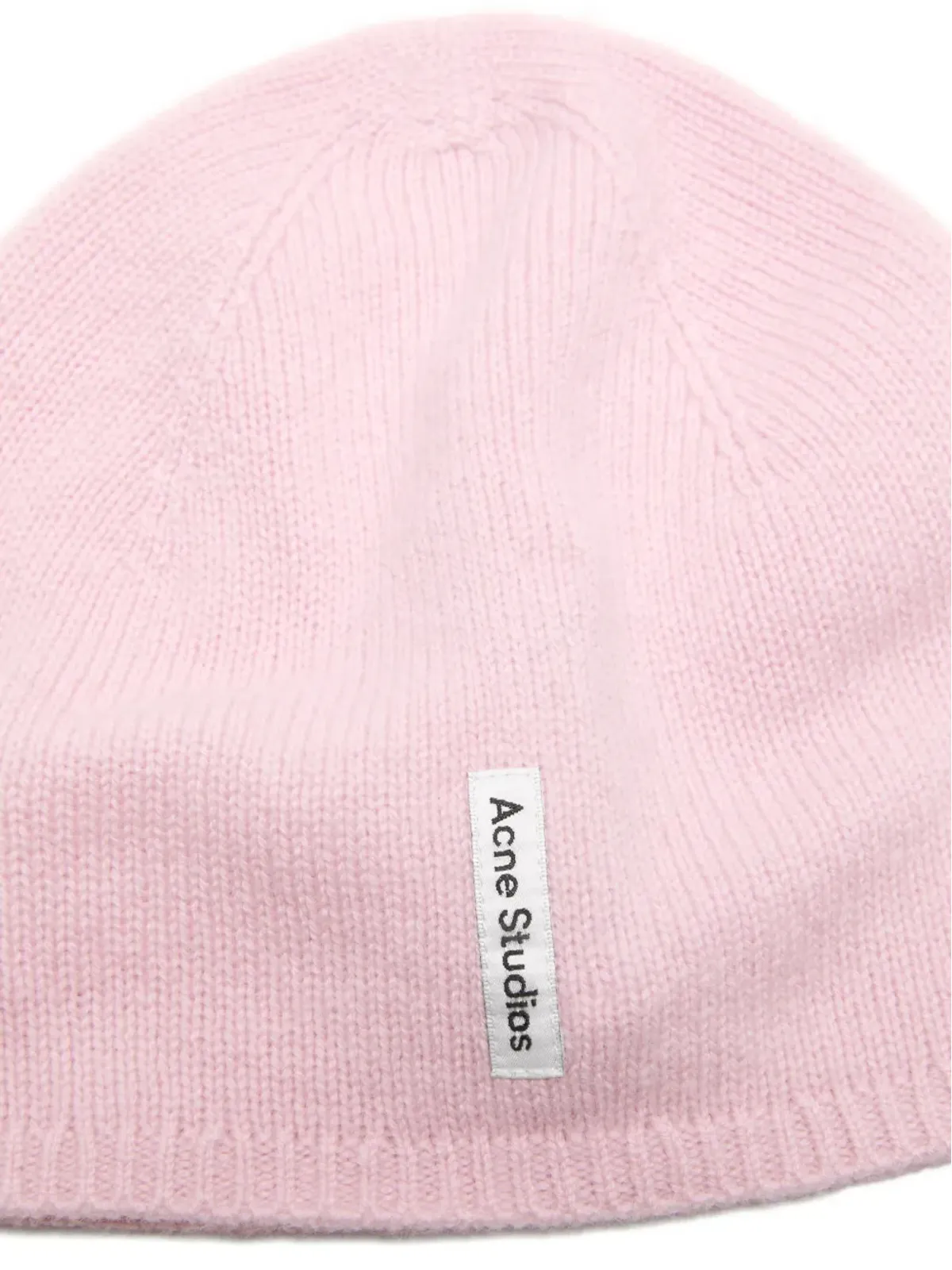 Acne Studios リブ編みビーニー帽 ピンク - 画像2