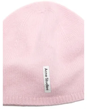 Acne Studios リブ編みビーニー帽 ピンク - サムネイル2