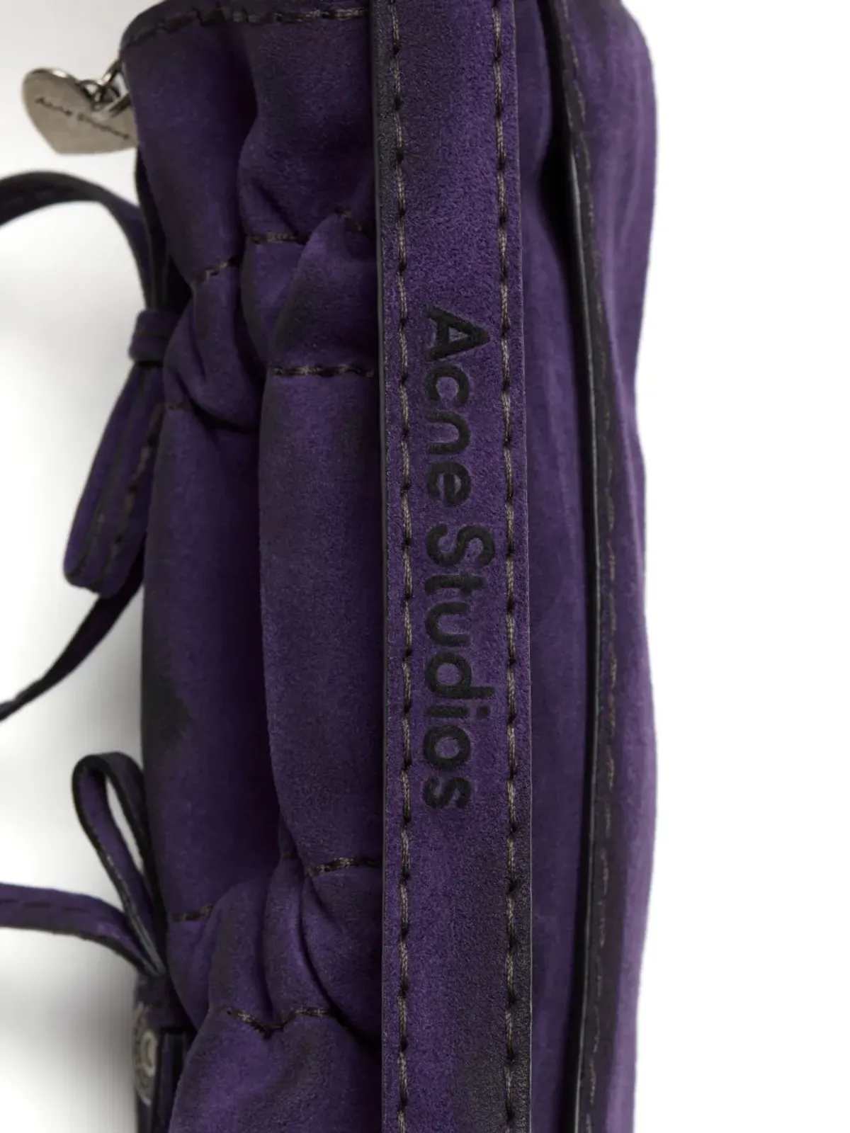 Acne Studios ギャザー入りハートチャーム ショルダーバッグ - 画像4