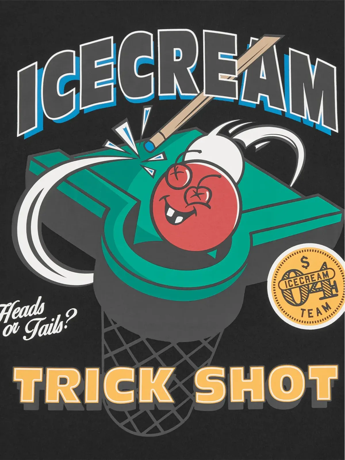 ICECREAM クルーネックTシャツ ブラック - 画像4