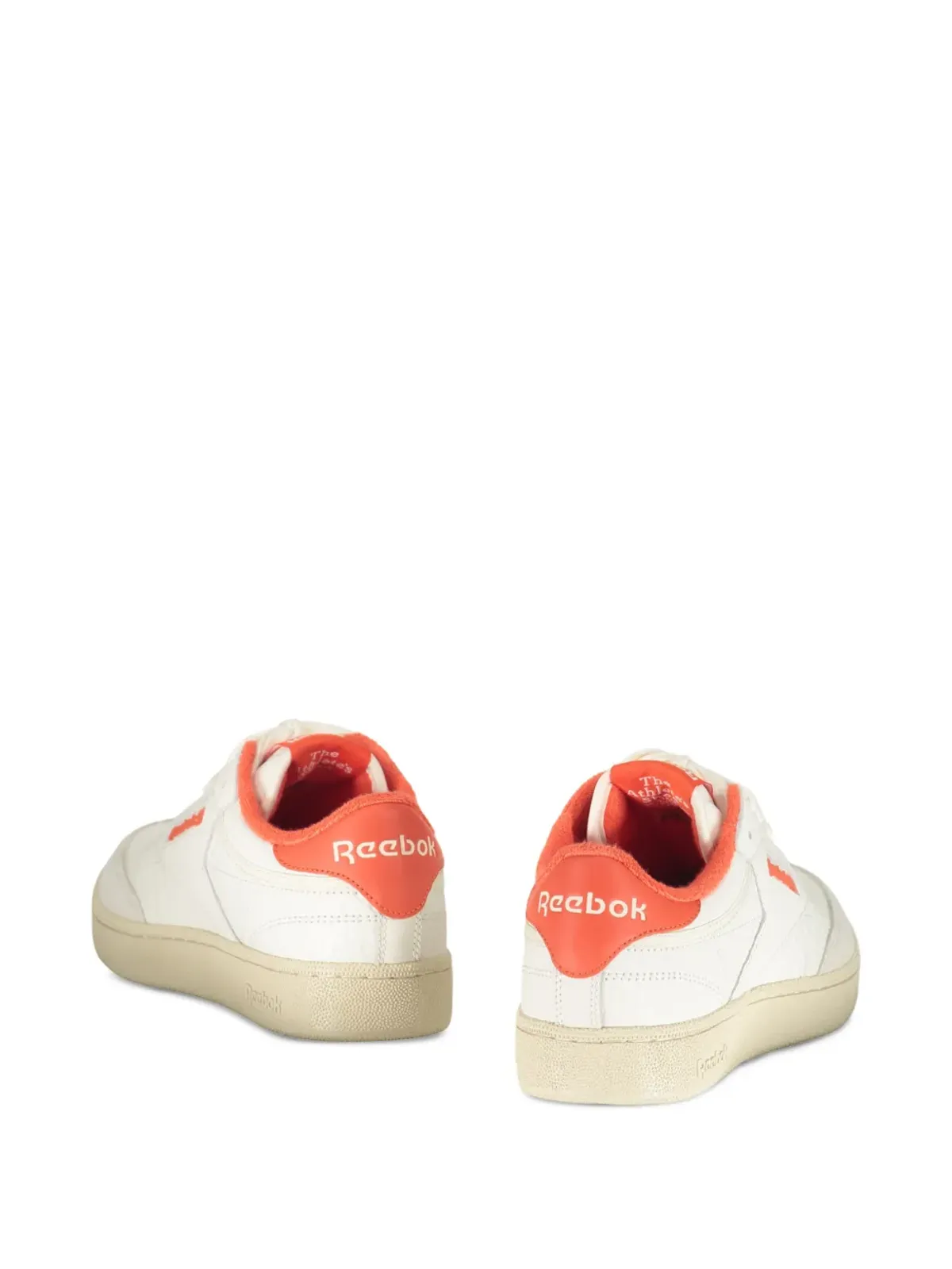 Reebok クラブC ホワイト ネオンオレンジ スニーカー - 画像3