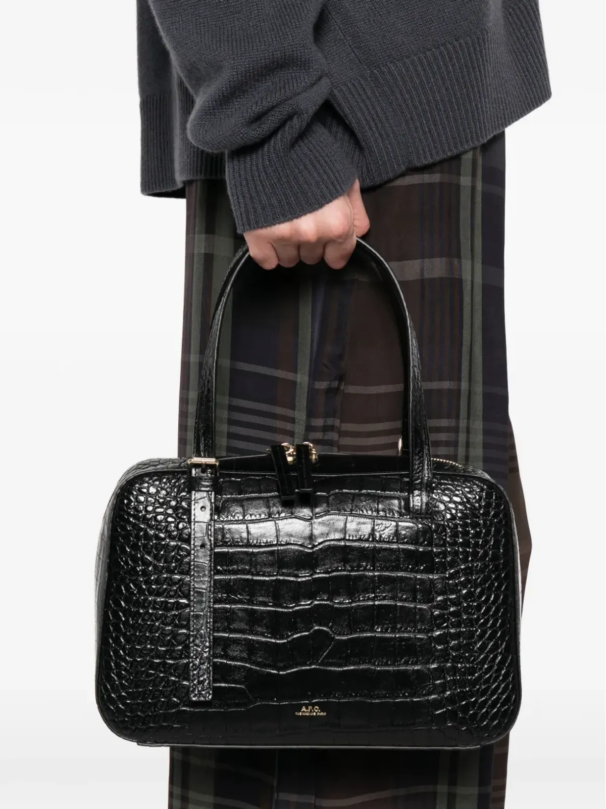 A.P.C. トップハンドル トートバッグ - ブラック - 画像2