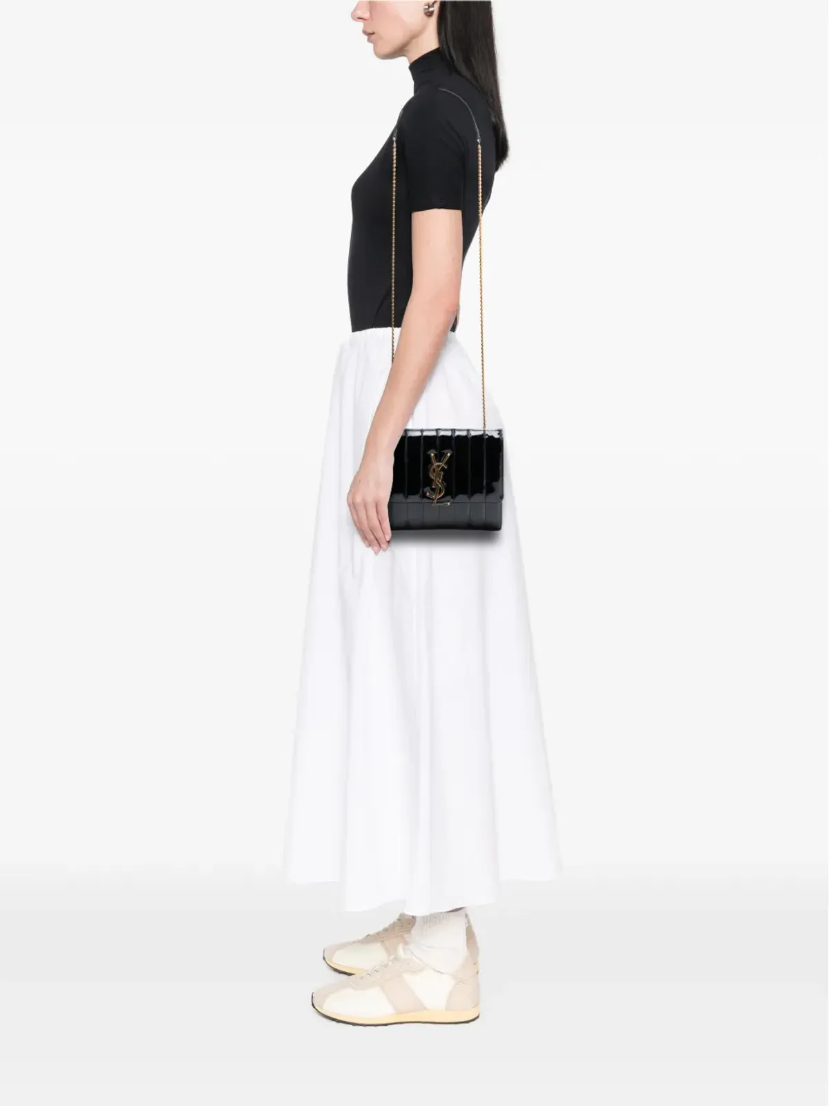 Saint Laurent ビンテージ 2018 パテント Vicky クロスボディバッグ - 画像2