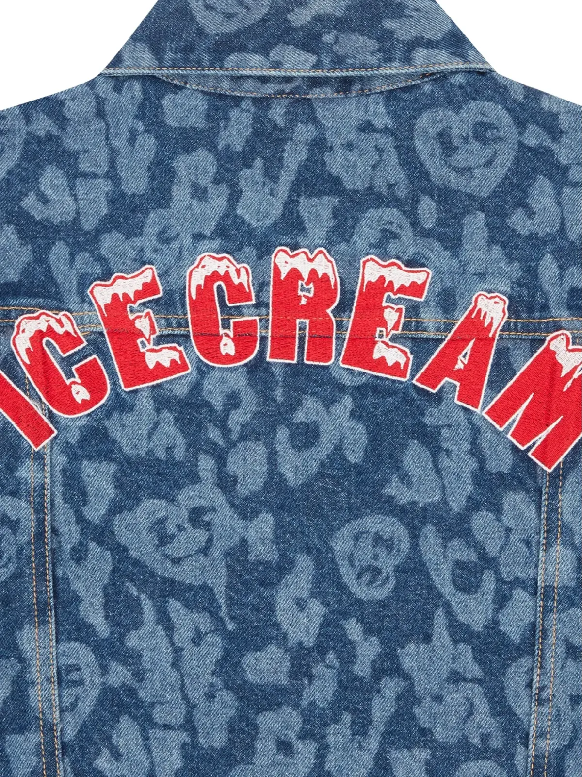 ICECREAM ロゴアップリケ デニムジャケット - 画像3