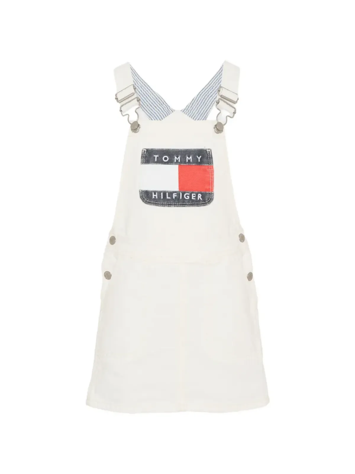 Tommy Hilfiger Junior Heritage bib cotton dungarees - White - 画像1
