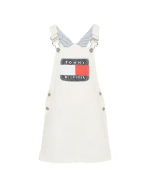Tommy Hilfiger Junior Heritage bib cotton dungarees - White - サムネイル1