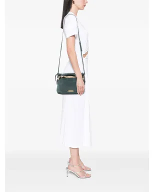 Burberry Pre-Owned ハウスチェック キャンバスとカーフスキンのリトルクラッシュ クロスボディバッグ - グリーン - サムネイル2