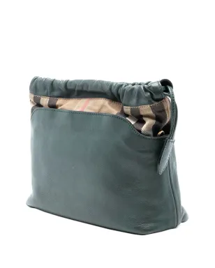 Burberry Pre-Owned ハウスチェック キャンバスとカーフスキンのリトルクラッシュ クロスボディバッグ - グリーン - サムネイル3