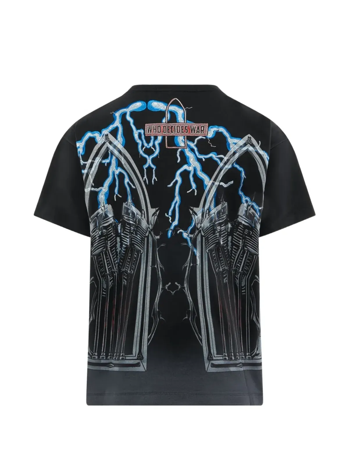 Who Decides War エンジン グラフィック Tシャツ ブラック - 画像2