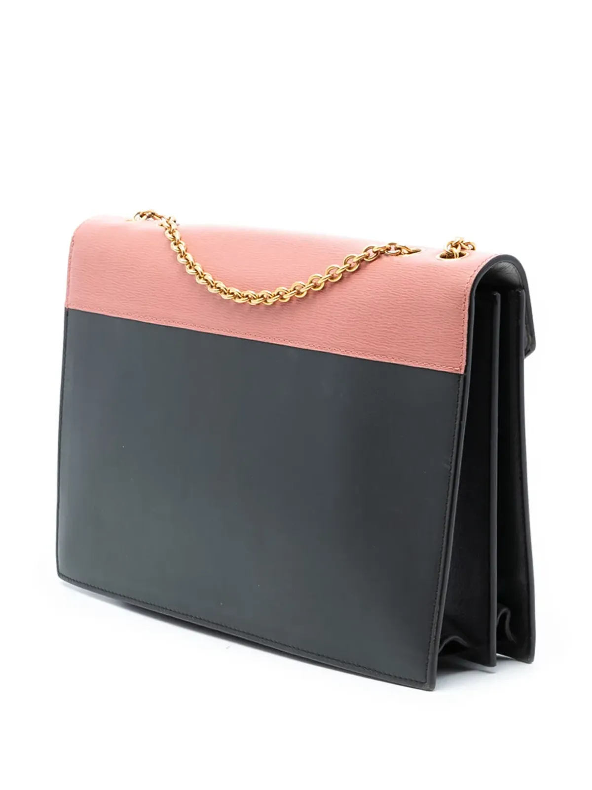 Celine Pre-Owned 2015 Tricolor Leather and Suede Pocket Envelope Wallet on Chain crossbody bag - Black - 画像3