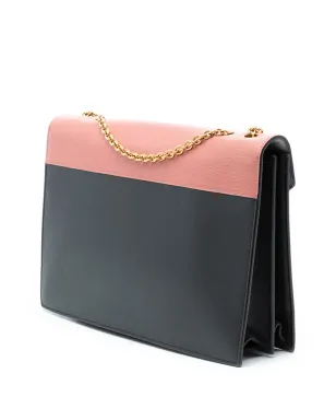 Celine Pre-Owned 2015 Tricolor Leather and Suede Pocket Envelope Wallet on Chain crossbody bag - Black - サムネイル3