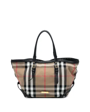Burberry Pre-Owned 小型ハウスチェック キャンバス ブライドル Salisbury トートバッグ - ブラウン - サムネイル1