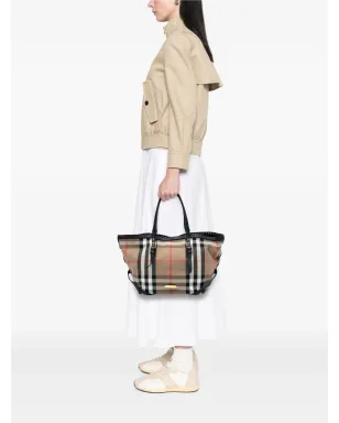 Burberry Pre-Owned 小型ハウスチェック キャンバス ブライドル Salisbury トートバッグ - ブラウン - サムネイル2