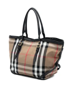 Burberry Pre-Owned 小型ハウスチェック キャンバス ブライドル Salisbury トートバッグ - ブラウン - サムネイル3