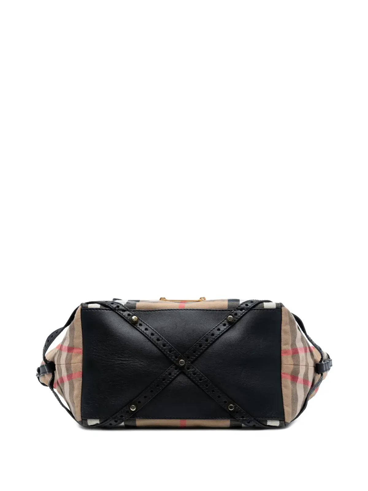 Burberry Pre-Owned 小型ハウスチェック キャンバス ブライドル Salisbury トートバッグ - ブラウン - 画像4