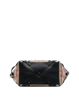 Burberry Pre-Owned 小型ハウスチェック キャンバス ブライドル Salisbury トートバッグ - ブラウン - サムネイル4