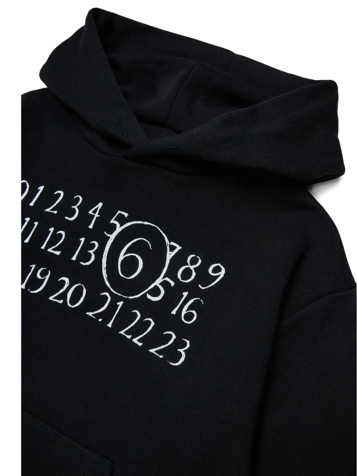 MM6 Maison Margiela Kids ナンバーズモチーフ フード付きパーカー - 画像3