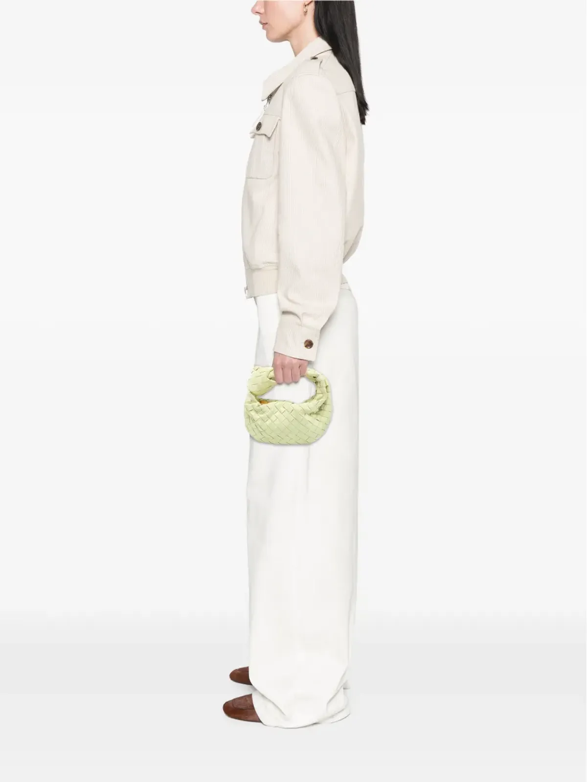 Bottega Veneta Pre-Owned ミニ スエード イントレッチアート ジョディ ホーボーバッグ - 画像2