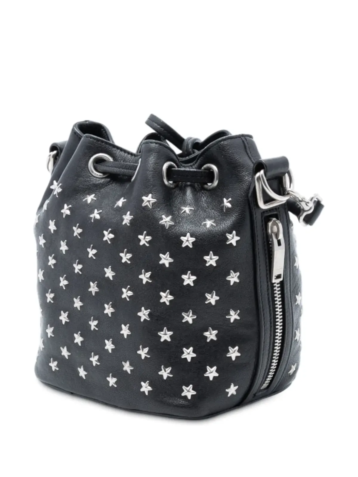 Saint Laurent ビンテージ 2015年製・スター・スタッズ付き・カーフスキンのエマニュエル・バケットバッグ（サッチェル） - 画像3