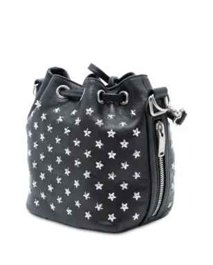 Saint Laurent ビンテージ 2015年製・スター・スタッズ付き・カーフスキンのエマニュエル・バケットバッグ（サッチェル） - サムネイル3