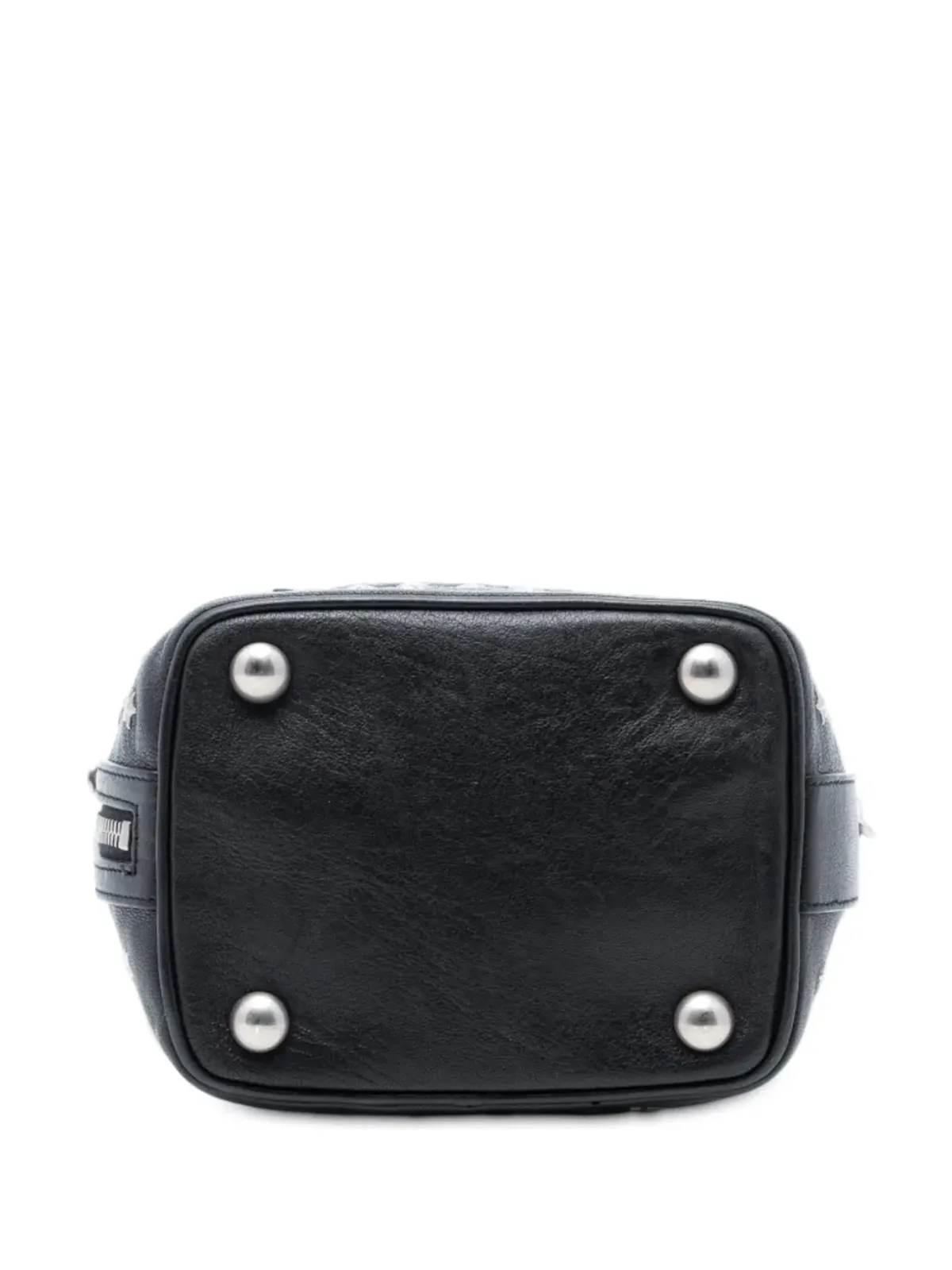 Saint Laurent ビンテージ 2015年製・スター・スタッズ付き・カーフスキンのエマニュエル・バケットバッグ（サッチェル） - 画像4